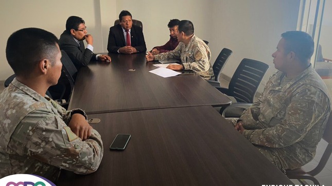 Reunión de coordinación para firma de convenio con el Ejército Peruano