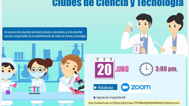 Taller de asistencia técnica virtual para la implementación de clubes de ciencia y tecnología 