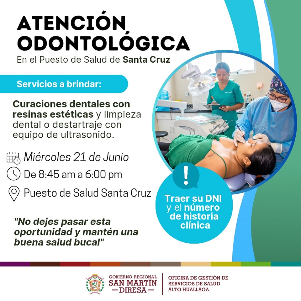 Atención odontológica gratuita.