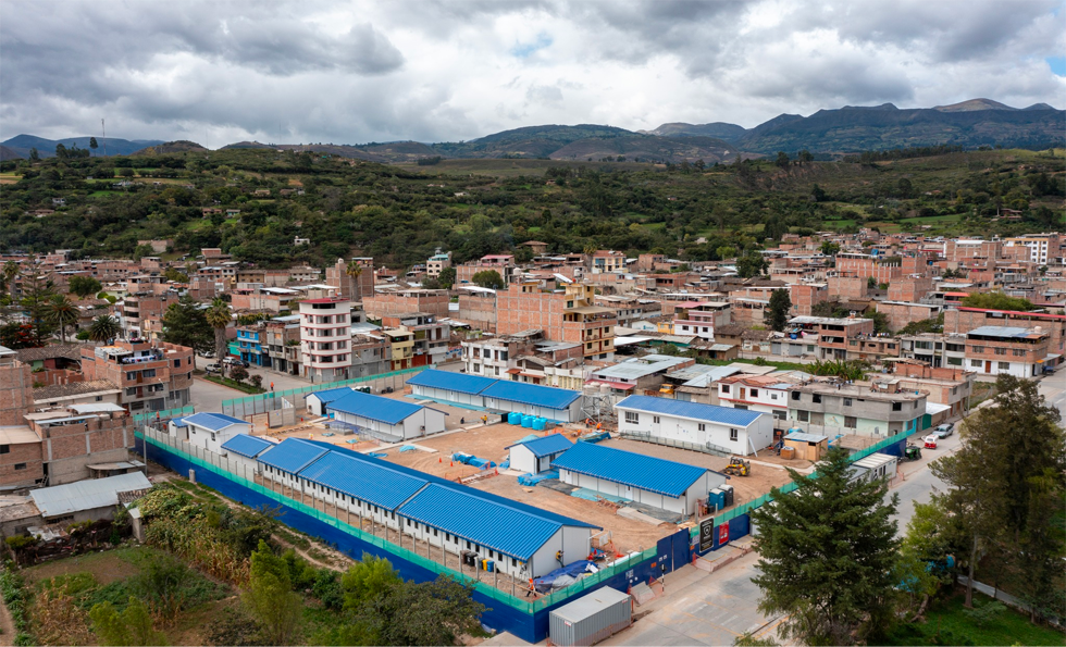 Avances escuela temporal IE SAN Marcos Cajamarca