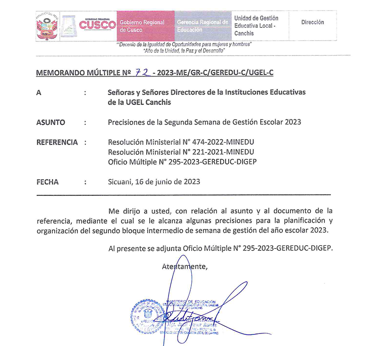 PRECISIONES DE LA SEGUNDA