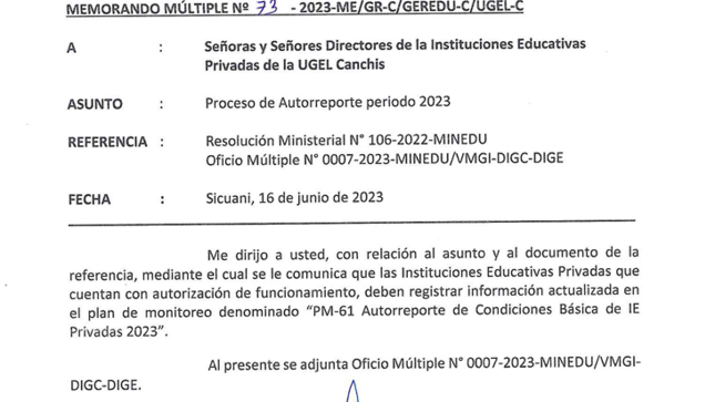 PROCESO DE AUTORREPORTE PERIODO 2023
