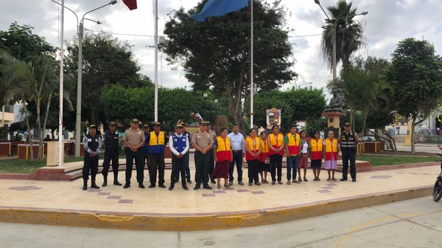 Participaron miembros de Serenazgo, agentes policiales y juntas vecinales de Mórrope.