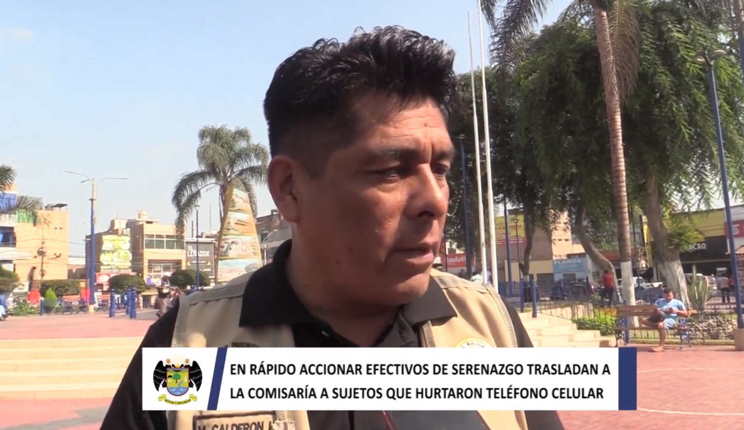 En rápido accionar efectivos de serenazgo trasladan a la comisaría a sujetos que hurtaron teléfono celular