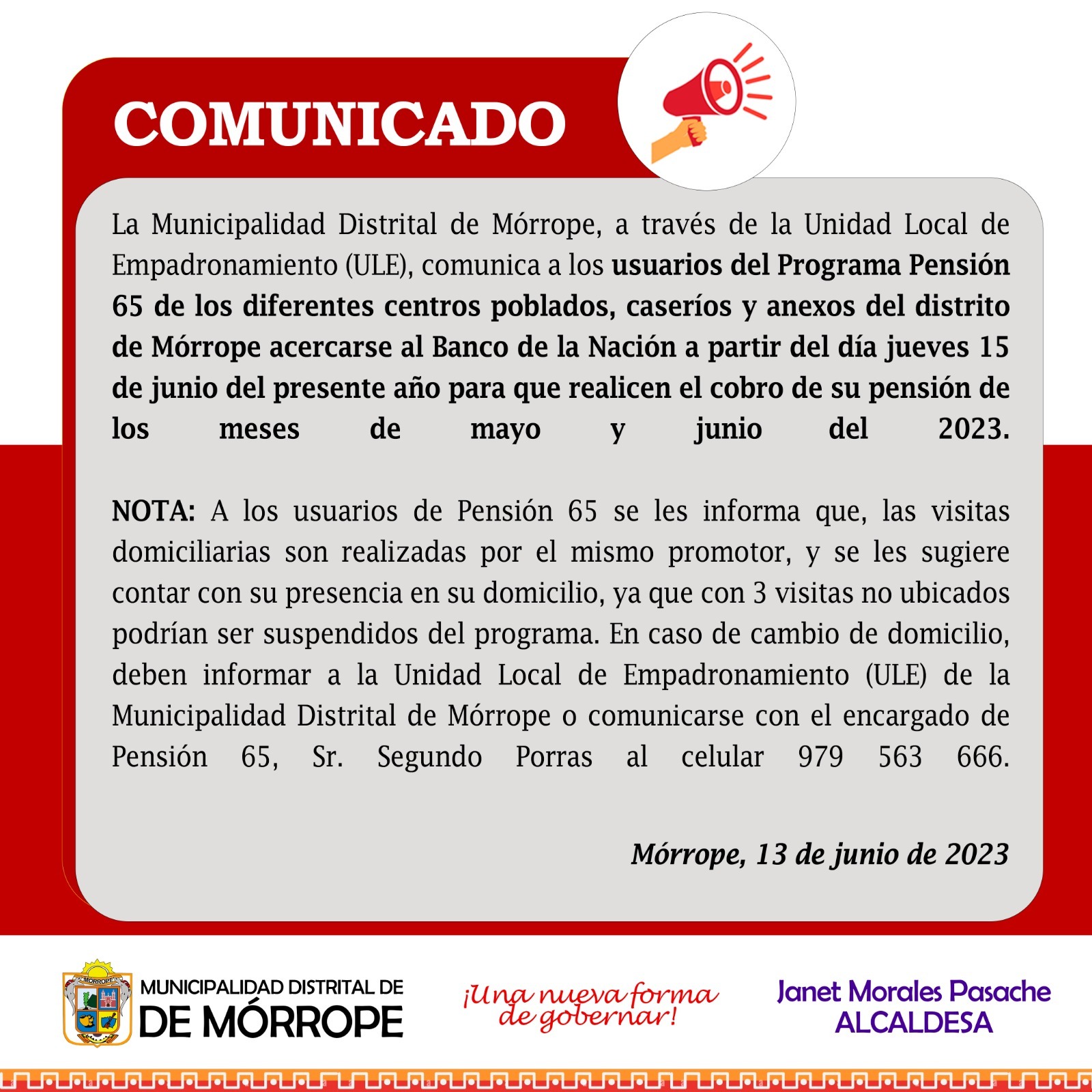 Comunicado de la Unidad de Empadronamiento Local (ULE) - MDM.