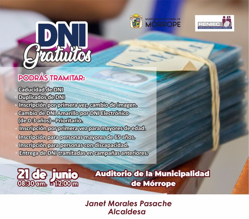Municipalidad y Reniec se unen para nueva jornada.