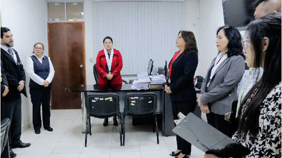 Jefa de Odecma Callao, Rocío Mendoza Caballero, realizó visita judicial ordinaria a los Juzgados Laborales de la Nueva Ley Procesal del Trabajo, sede Santa Rosa.