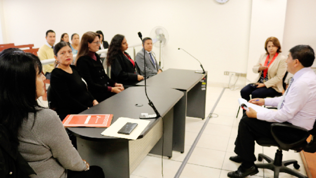 Presidenta de la Corte, Teresa Soto Gordon, escuchó requerimientos de las/os juezas y jueces de paz letrado durante la última visita administrativa realziada por su Despacho.