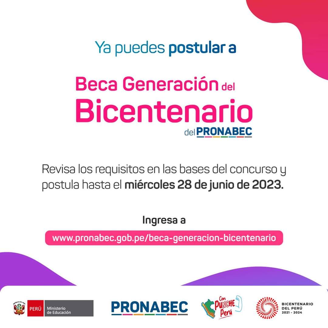 Beca Generación del Bicentenario 2023