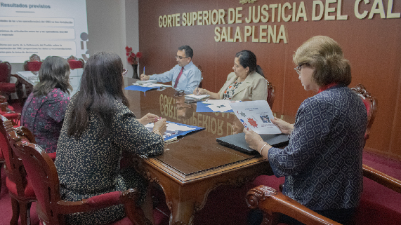 Autoridades de la Corte Superior de Justicia del Callao y del proyecto GIZ dialogaron para sumar esfuerzos contra violencia de género