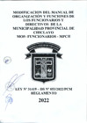 Vista preliminar de documento Manual de Organizacion y Funciones Funcionarios y Directivos 2022