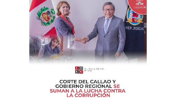 Corte Superior del Callao y Gobierno Regional se suman a la lucha contra la corrupción