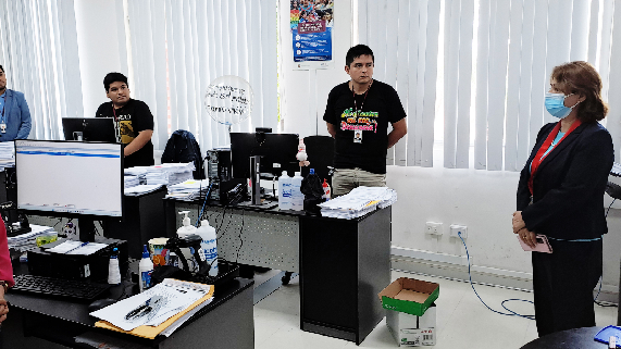 Visita fue para brindar apoyo administrativo para realizar su labor de la mejor manera