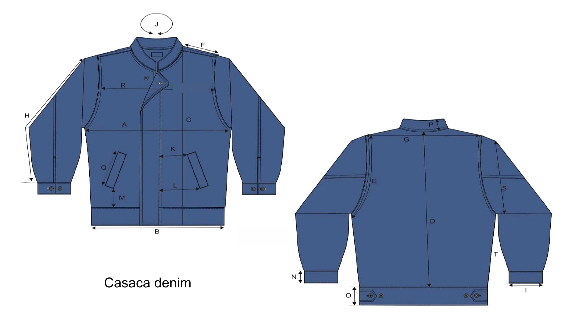 Diseño de casaca azul