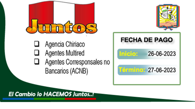 Cronograma de Cobros Programa Juntos