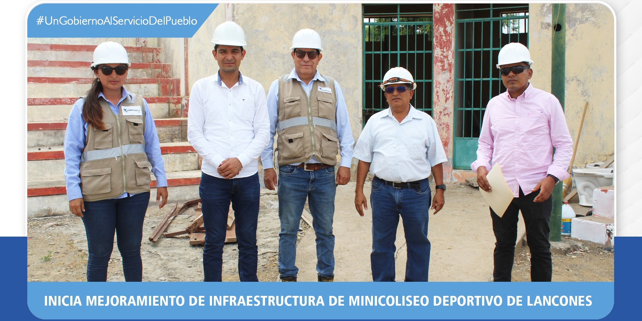 Municipalidad De Lancones, Realizó Entrega De Terreno Para Inicio De Mejoramiento De La Infraestructura Del Minicoliseo Deportivo Del Distri