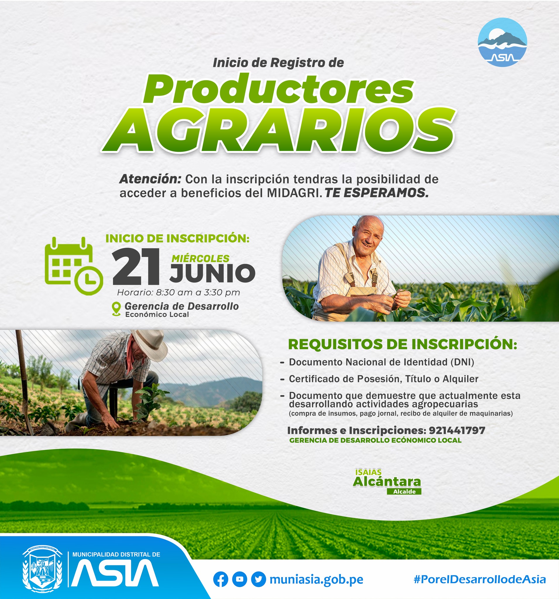 ¡Empezó el registro de padrón de productores agrarios!