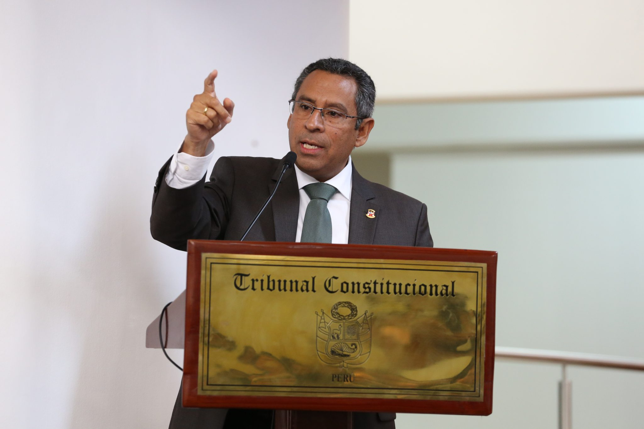 Magistrado Francisco Morales Saravia, presidente del Tribunal Constitucional.