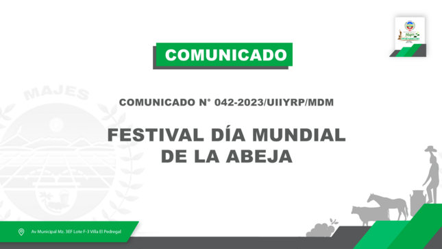 COMUNICADO N° 042-2023/UIIYRP/MDM
