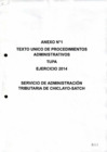 Vista preliminar de documento ANEXO N°.1 - TUPA 2014 SATCH9rmMm