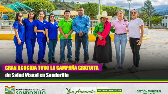 Gran éxito tuvo la campaña gratuita de Salud Visual en Sondorillo