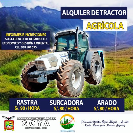 ALQUILER DE TRACTORES