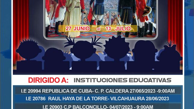 MUNICIPALIDAD DE HUAURA INICIA CINEMA EDUCATIVO “CONOCIENDO NUESTRA HISTORIA INDEPENDISTA” EN INSTITUCIONES EDUCATIVAS