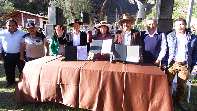 Firman convenio para priorizar construcción de represa Muyucancha en Pachangara - Oyón