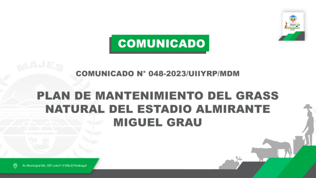 COMUNICADO N° 048-2023/UIIYRP/MDM