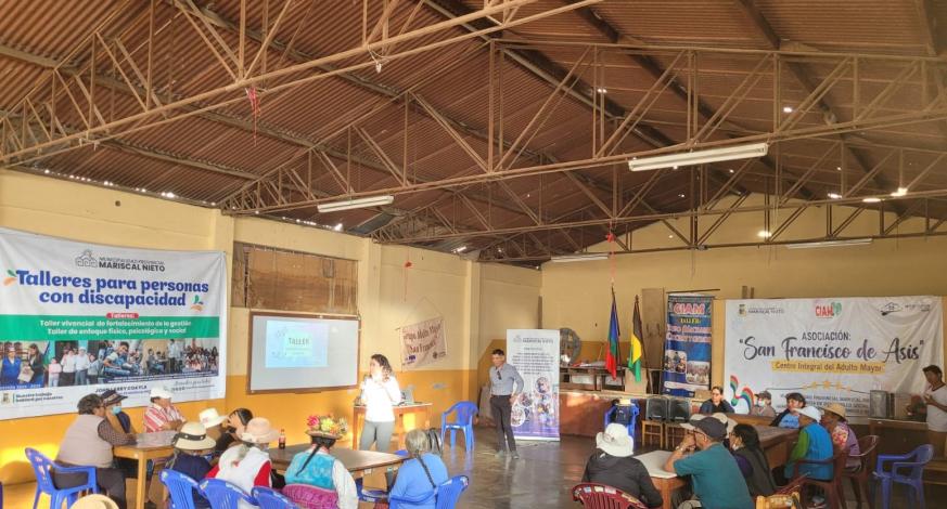 La Municipalidad Provincial Mariscal Nieto a través de la Oficina Municipal de Atención a la Persona con Discapacidad realizó con numerosa concurrencia los talleres denominados: "Taller vivencial de fortalecimiento de la gestión" en el cual se empleó una metodología educativa efectiva, orientada a fortalecer las aptitudes y habilidades en las diversas áreas de gestión de una empresa.