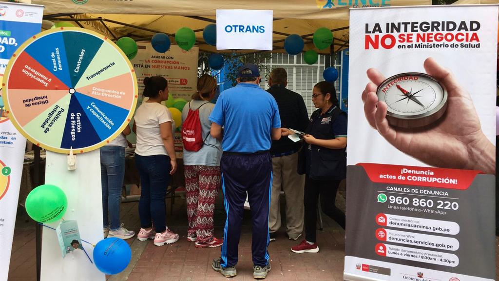 Minsa realiza campaña informativa por cultura de integridad, transparencia y lucha contra la corrupción