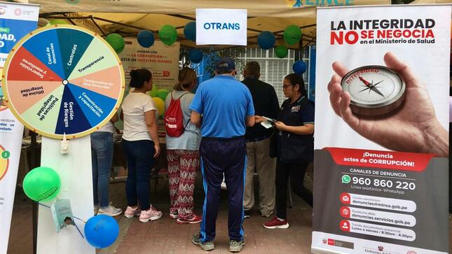 Minsa realiza campaña informativa por cultura de integridad, transparencia y lucha contra la corrupción