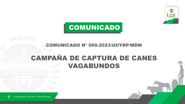 COMUNICADO N° 060-2023/UIIYRP/MDM