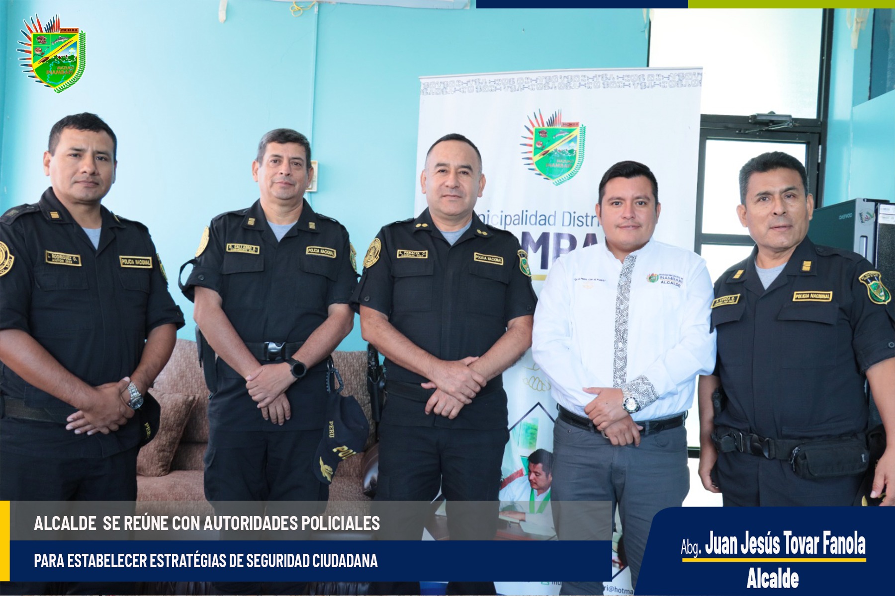 alcalde y autoridades policiales
