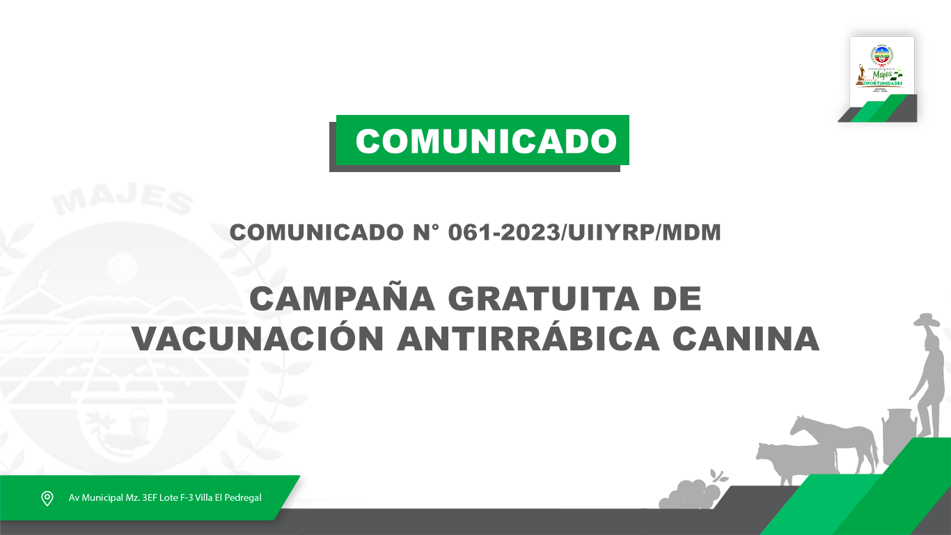 COMUNICADO N° 061-2023/UIIYRP/MDM
