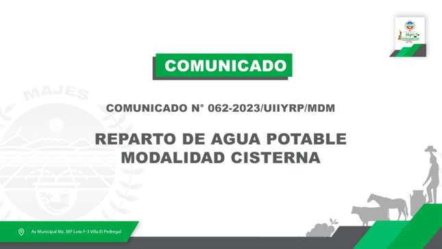 COMUNICADO N° 0062-2023/UIIYRP/MDM