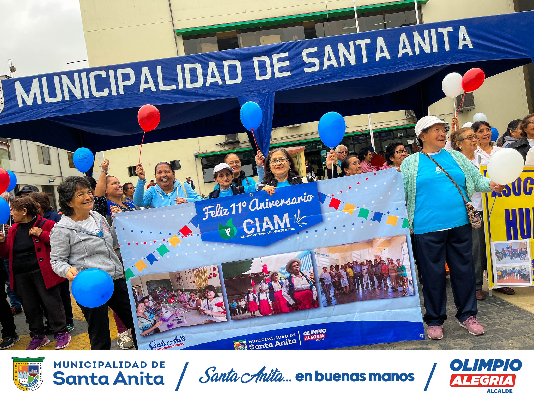 ¡El pasacalle por los 11 aniversario de creación del CIAM Centro Integral del Adulto Mayor, fue un verdadero regalo para nuestros adultos mayores! Con música y baile, se creo un momento lleno de alegría y recuerdos especiales. ¡Que sigan aprendiendo, brillando y siendo fuente de inspiración para todos nosotros!
#santaanitaenbuenasmanos
#olimpioalegria
