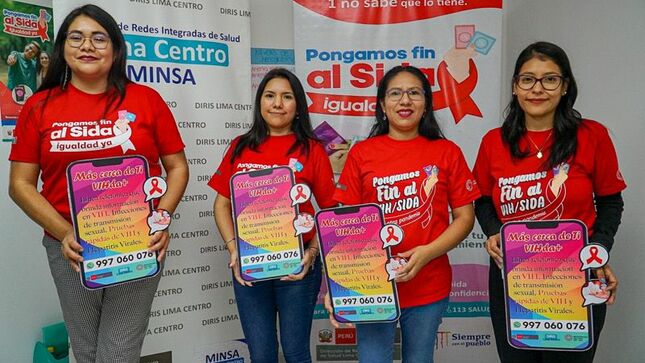 Foto 1 de Línea telefónica gratuita de la Diris Lima Centro brinda orientación para prevenir VIH y SIDA