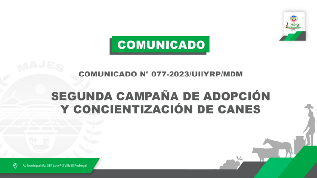 COMUNICADO N° 0077-2023/UIIYRP/MDM