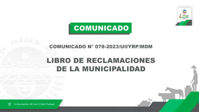 COMUNICADO N° 0078-2023/UIIYRP/MDM