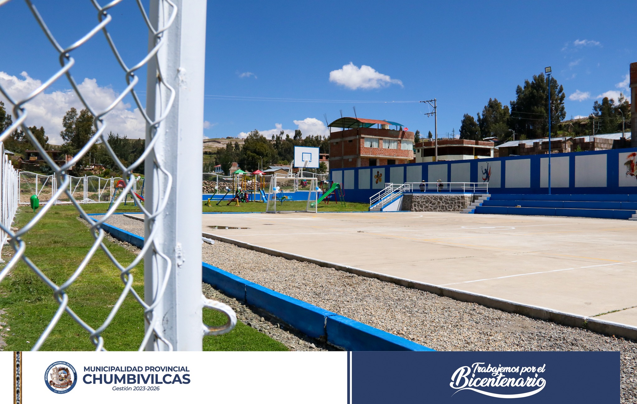 Municipalidad de Chumbivilcas entrega renovado complejo deportivo José Carlos Mariátegui