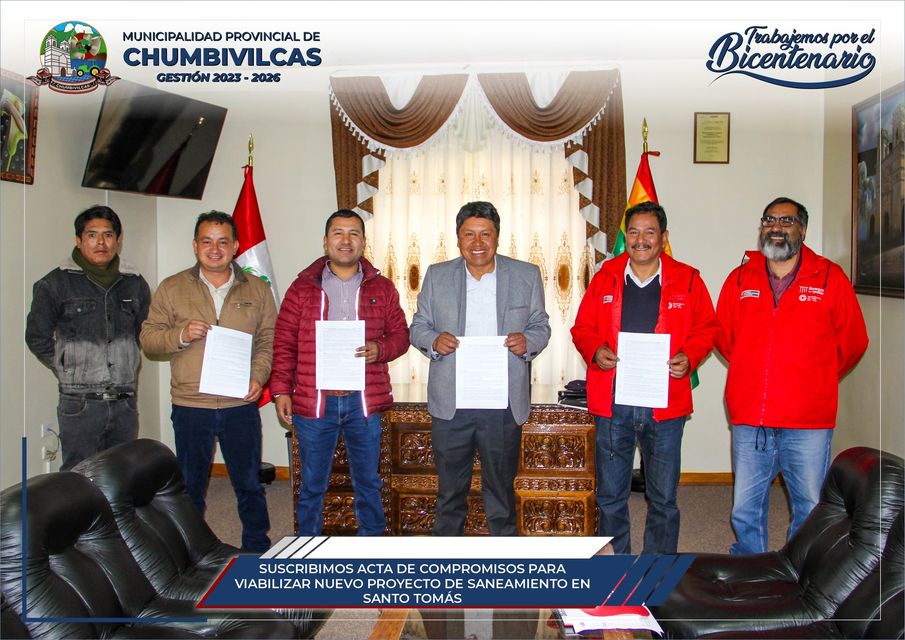 Alcalde de Chumbivilcas suscribe acta de compromisos para viabilizar nuevo proyecto de saneamiento en Santo Tomás