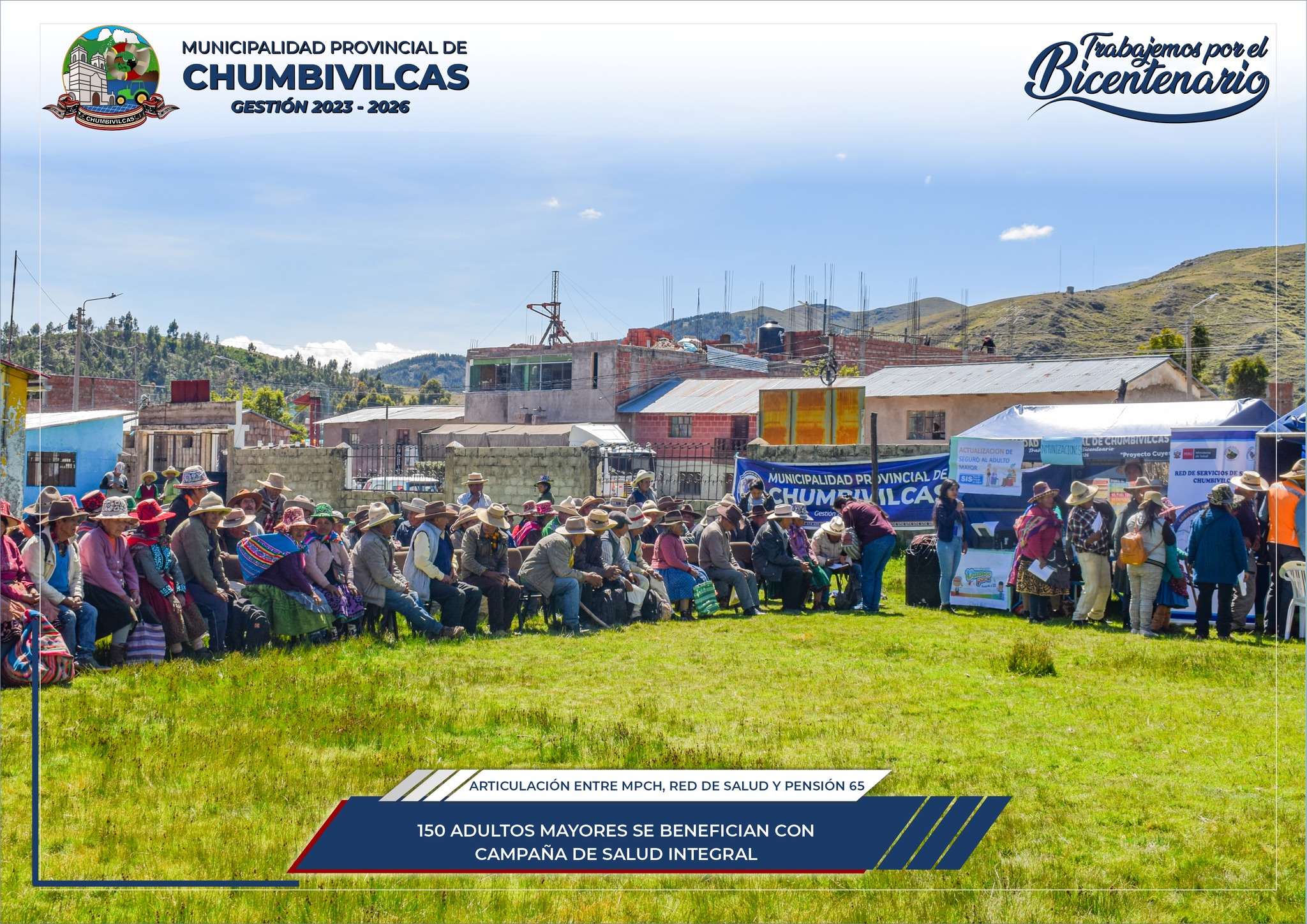 150 adultos mayores se benefician con campaña de salud integral en Santo Tomás - Chumbivilcas 