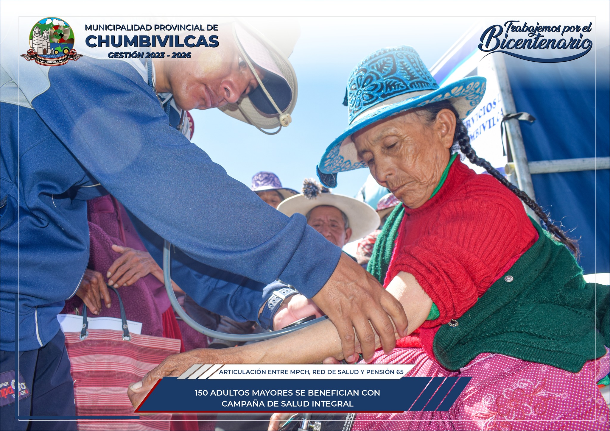 150 adultos mayores se benefician con campaña de salud integral en Santo Tomás - Chumbivilcas 