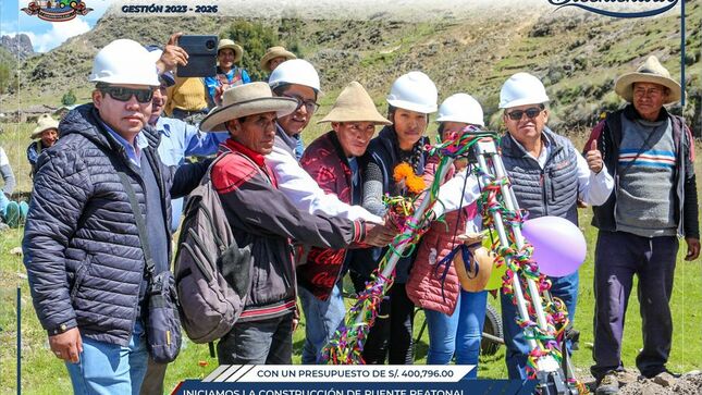 Municipalidad de Chumbivilcas inicia construcción de puente peatonal en Challihuani - Yavina 