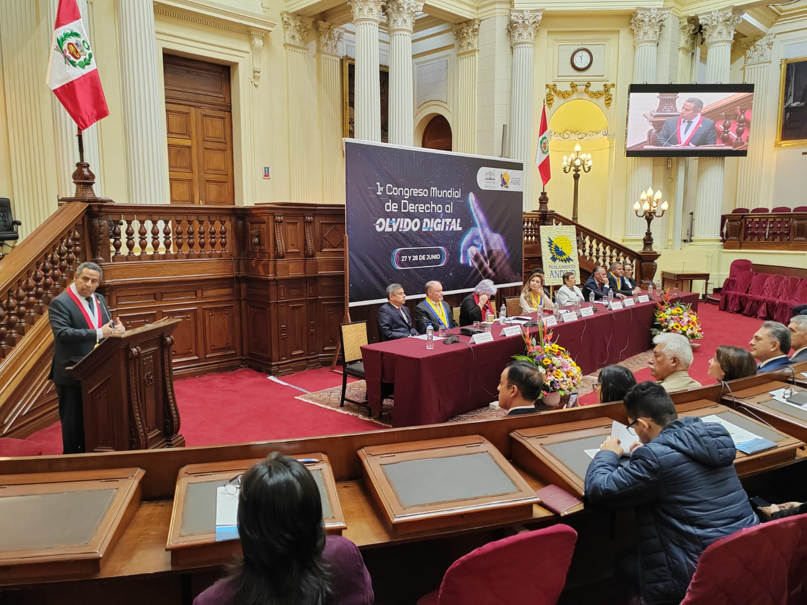 Presidente del TC Francisco Morales participó en la ceremonia de inauguración del Primer Congreso Mundial de Derecho al Olvido Digital