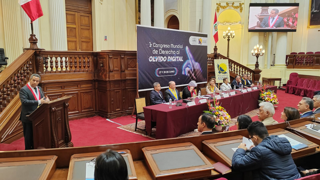 Presidente del TC Francisco Morales participó en la ceremonia de inauguración del Primer Congreso Mundial de Derecho al Olvido Digital