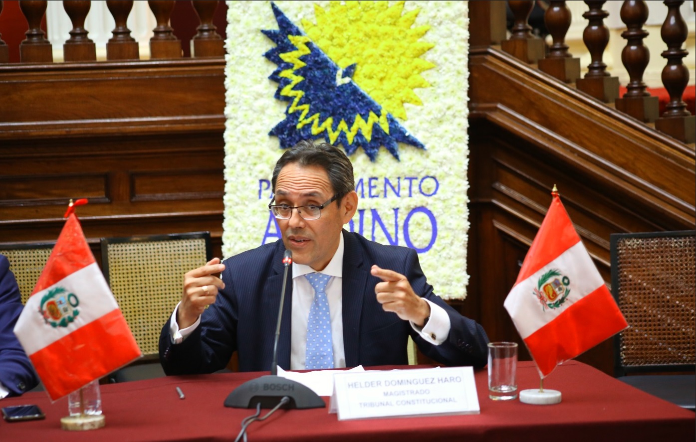 El magistrado Helder Domínguez Haro expuso durante el I Congreso Mundial de Derecho al Olvido Digital