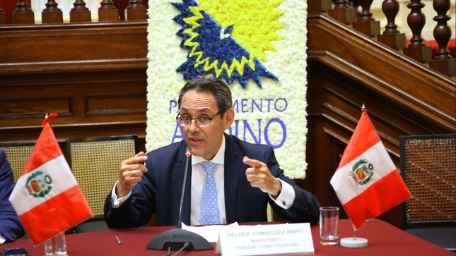 El magistrado Helder Domínguez Haro expuso durante el I Congreso Mundial de Derecho al Olvido Digital