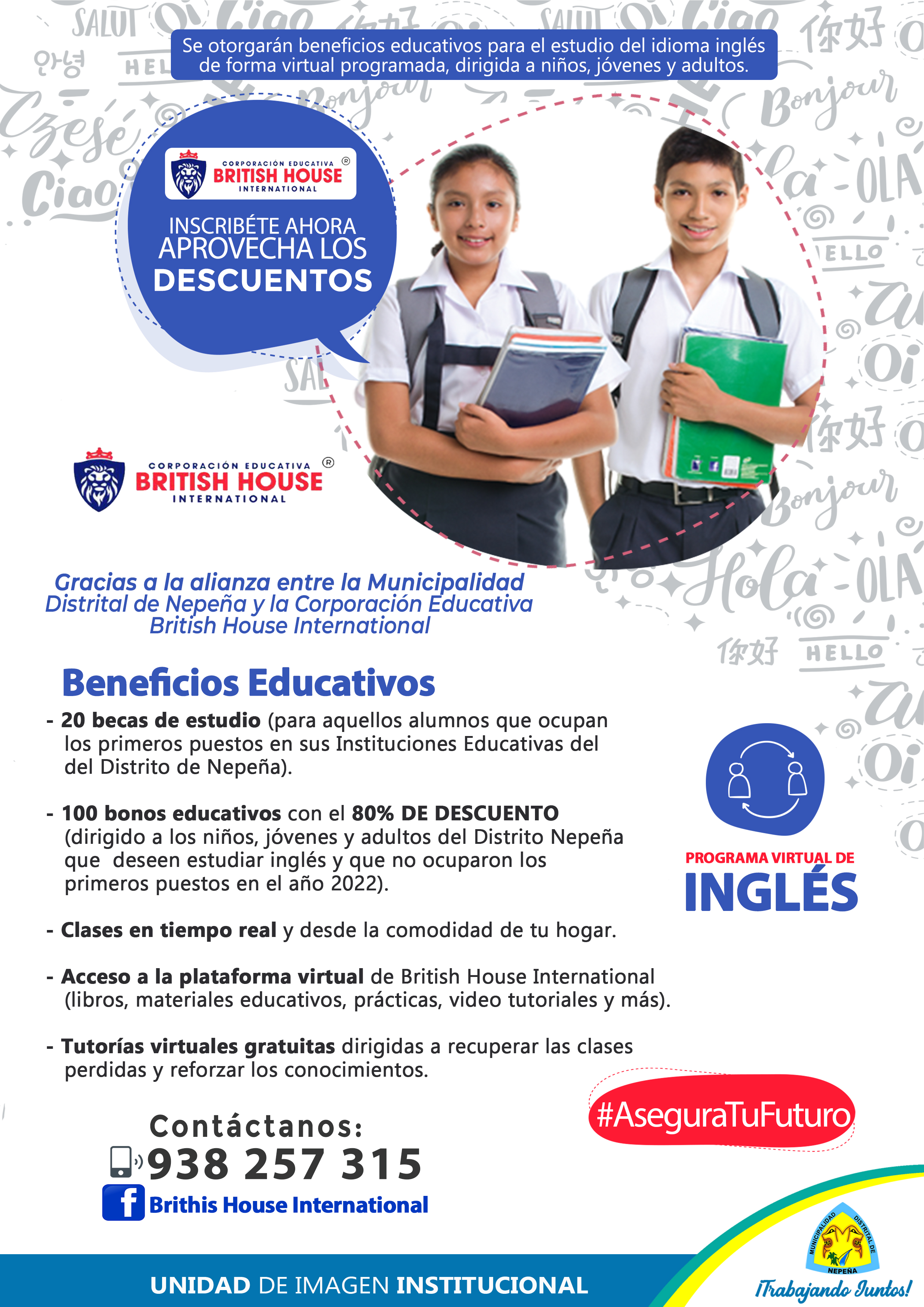 Becas para estudiar inglés virtual 